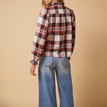 Imani Tartan Blouse in Red & White