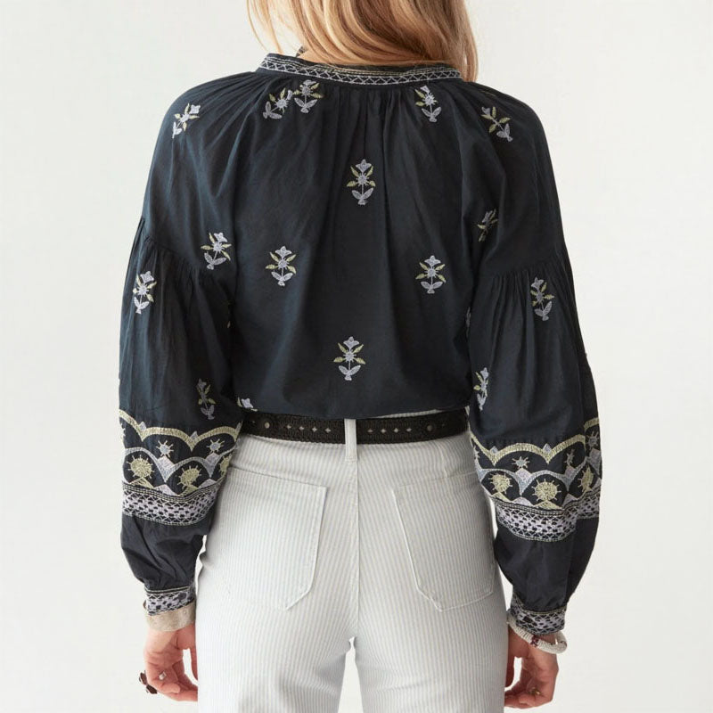 MAISON HOTEL Chandra Blouse in Midnight Wish