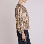 Cyril L/S Blouse in Leopard Print