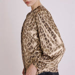 Cyril L/S Blouse in Leopard Print