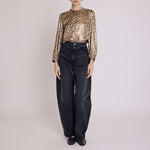 Cyril L/S Blouse in Leopard Print