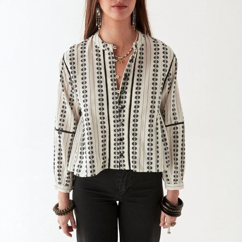 MAISON HOTEL Consuelito Blouse in Pearl Jam