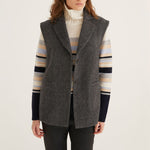 Cozy Flannel Waistcoat in Dark Grey