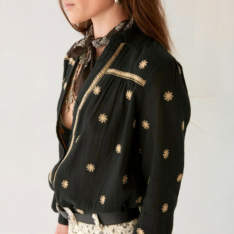 MAISON HOTEL Dylan Blouse in Starry Night