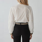 Emanuelle Winter Blossom Blouse in Pana Cotta