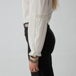 Emanuelle Winter Blossom Blouse in Pana Cotta