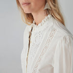 Emanuelle Winter Blossom Blouse in Pana Cotta