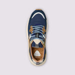 FLOWER MOUNTAIN Yamano 3 Mens Suede Trainers in Blue/Navy