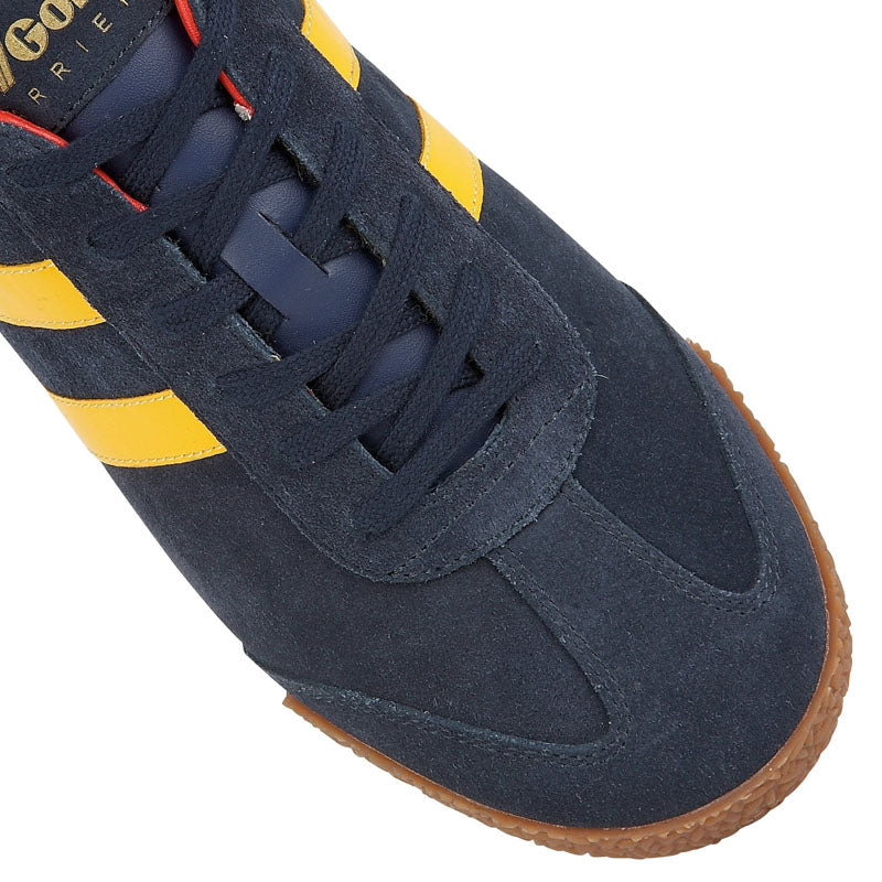 Harrier Suede Trainers in Navy/Sun/Red