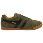 Harrier Suede Trainers in Khaki/Black/Sun