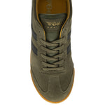 Harrier Suede Trainers in Khaki/Black/Sun