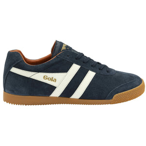 Harrier Suede Trainers in Navy/Off White/Moody Orange