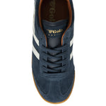 Harrier Suede Trainers in Navy/Off White/Moody Orange