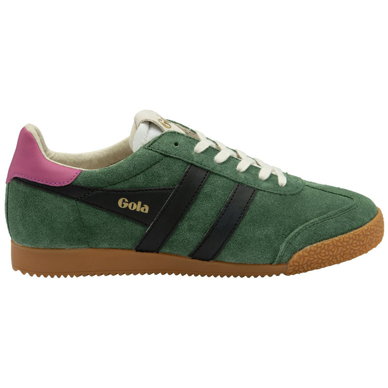 GOLA Elan Trainers in Evergreen/Black/Fuchsia