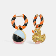 ESSENTIEL ANTWERP Hanga Earrings with Charms in Combo1 Black