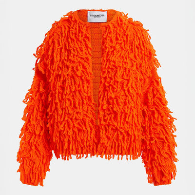 ESSENTIEL ANTWERP Hinwood Fringed Jacket in Chimique Fanta