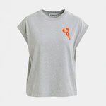 ESSENTIEL ANTWERP Hobster Embroidered T-Shirt in Nimbus Cloud