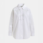 ESSENTIEL ANTWERP Hoofd Lace Panelled Shirt in White