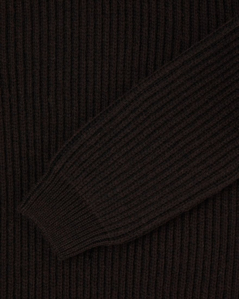 Roni High Collar Sweater in Dark Brown