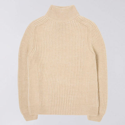 Roni High Collar Sweater in Beige