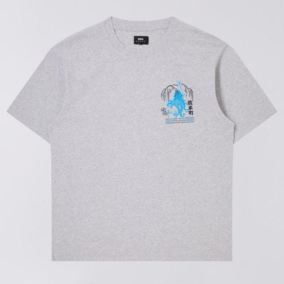 Drink Mood T Shirt in Grey Marl