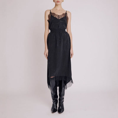 BERENICE Jude Lace Hem Skirt in Black