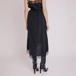 Jude Lace Hem Skirt in Black