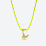 LA MOME BIJOU L Initial Joy Letter Necklace in Gold