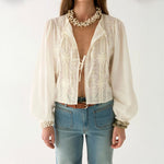 MAISON HOTEL Ludovica Blouse in Pearl