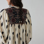 Macarena Printed Blouse in Ivory