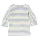 Marina Stripe Top in Ecru/Pale Blue