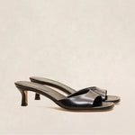 RIVECOUR Slingback 414 Patent Kitten Heel in Black