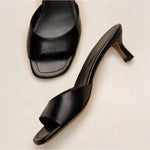 RIVECOUR Slingback 414 Patent Kitten Heel in Black