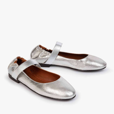 PENELOPE CHILVERS Rock & Roll Leather Shoes in Silver