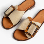 Biarritz Buckle Sandals in Camel