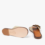 Biarritz Buckle Sandals in Camel