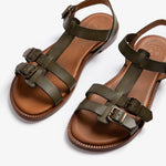 PENELOPE CHILVERS Granada Leather Sandal in Khaki