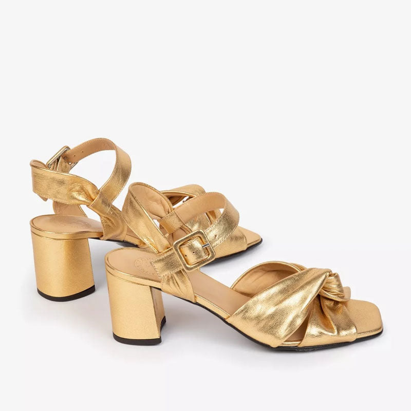 Infinity Metallic Sandal in Gold