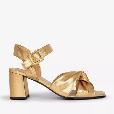 Infinity Metallic Sandal in Gold