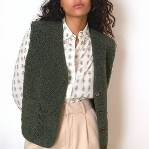 Pola Waistcoat in Khaki