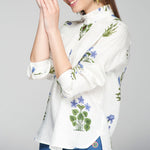 VILAGALLO Andy Shirt in Floral Blue