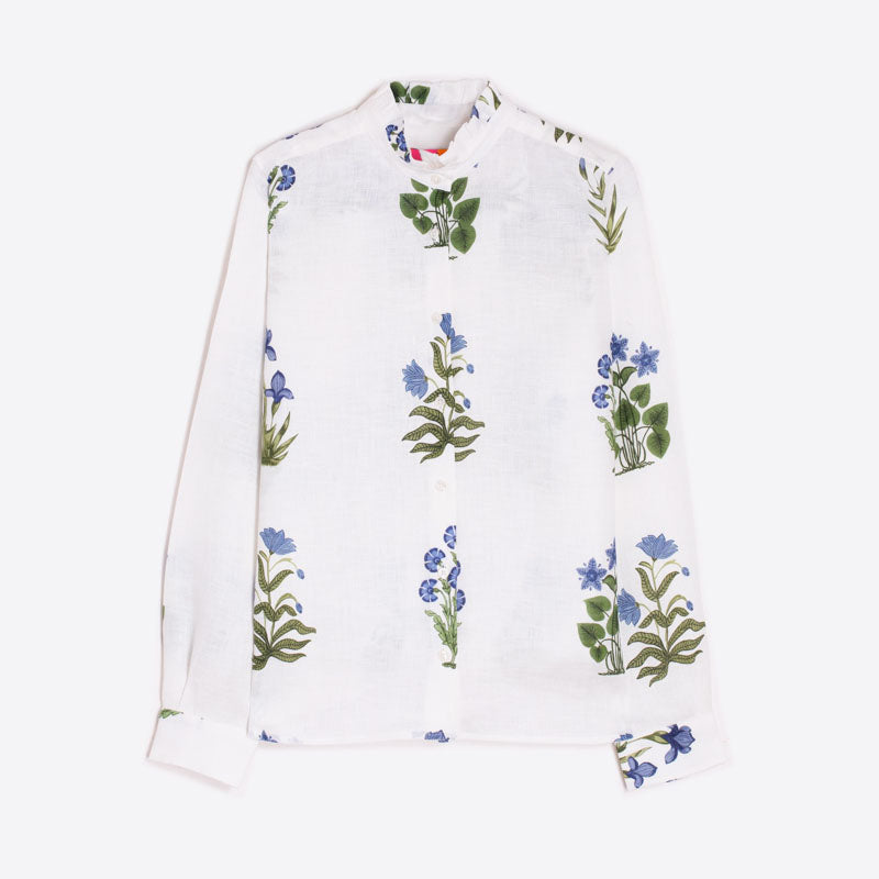 VILAGALLO Andy Shirt in Floral Blue