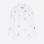 VILAGALLO Poline Pineapple Shirt in White