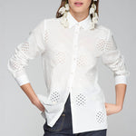 VILAGALLO Tia Pineapple Shirt in White