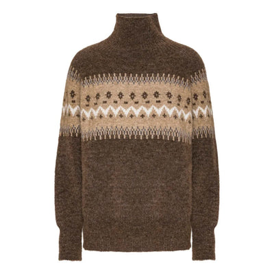 Canazei Nordic Roll Neck Knit in Soil