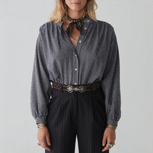 Truffaut Striped Blouse in Indigo