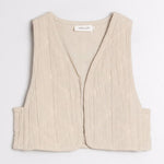 Quilted Waistcoat in Stone