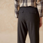 Straight Leg Trousers in Charcoal Grey