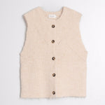 Button Up Knitted Tank in Ecru