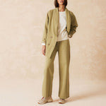 Wide Leg Trousers in Military